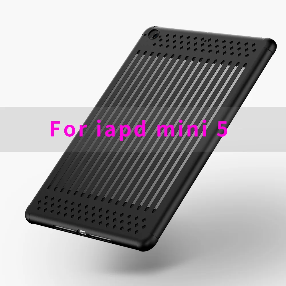 Для iPad mini5/4/3/2/1 поколения 7,9 чехол ТПУ Мягкий силиконовый чехол для iPad mini5 поколения Чехол A2133 A2125 A2126 A2124 - Цвет: mini5-Black