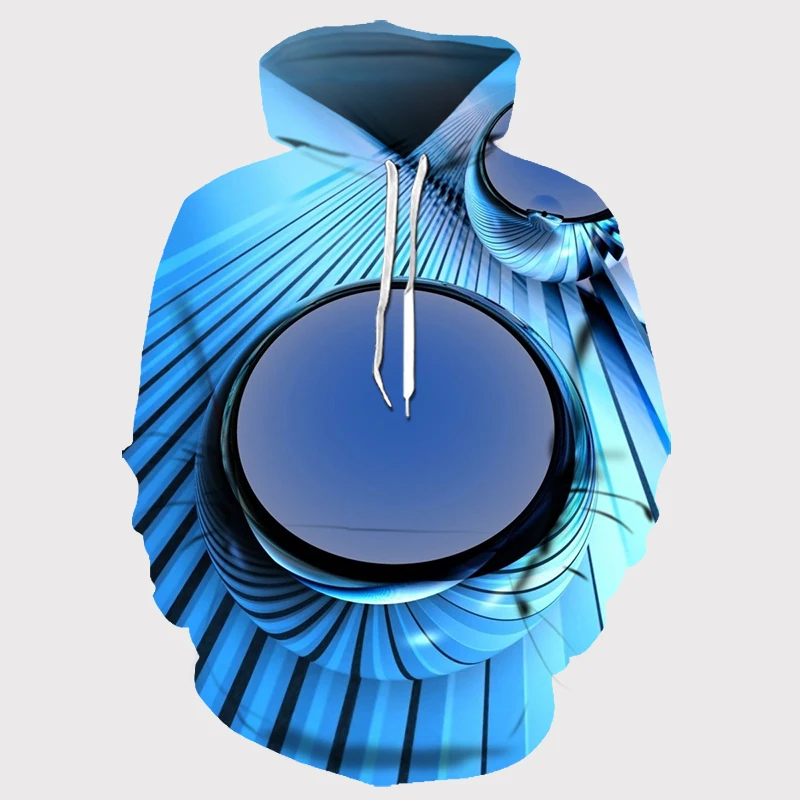 Толстовка мужская оверсайз с художественным 3D-принтом весна-осень | Мужская