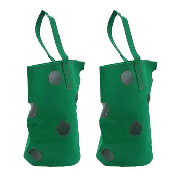 

Strawberry Planter Planting Bag Non-woven Nursery Strawberry Bag Mesh Cloth Nutrition Plant Bag Hanging Gardening Accessories