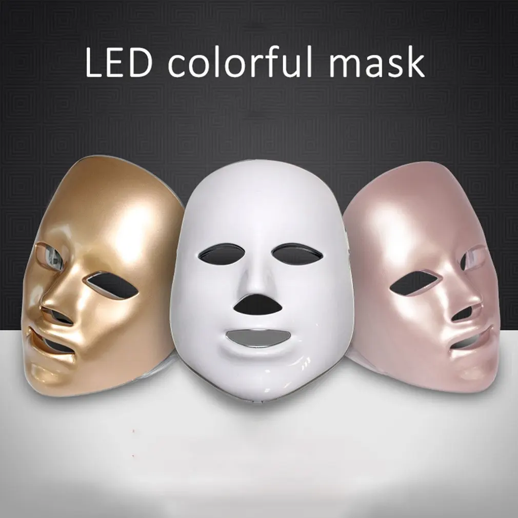 Домашнее оборудование для красоты светодиодная фотонная маска для красоты прибор семь цветов фотонный прибор для омоложения зарядный спектрометр