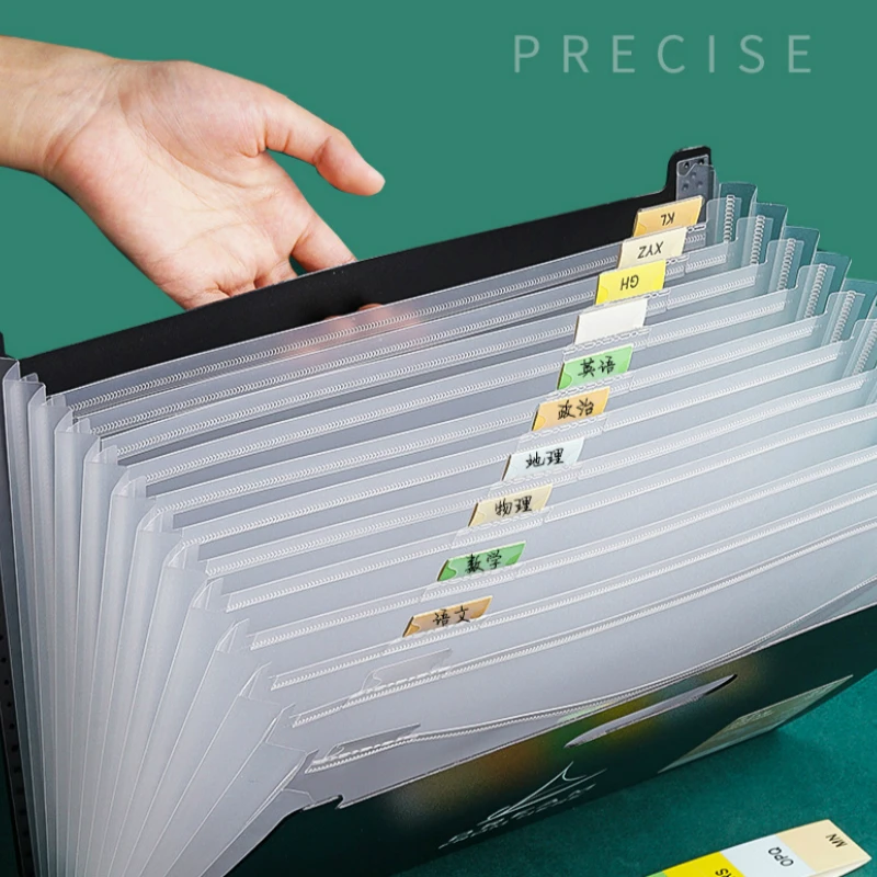 Portable A4 File Folder Storage Bag Organ Bag Large Capacity File Multi-layer Retractable Paper Folder Desk Organizer Office