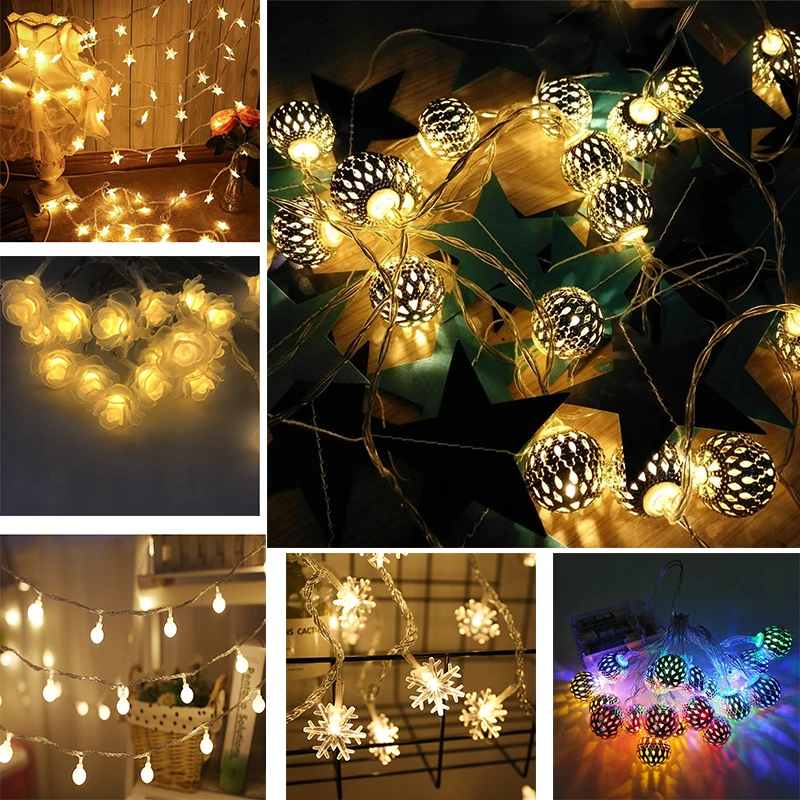 New Year Snowflakes String Light LED Christmas Decor for Home Hanging Garland Christmas Tree Decor Ornament Navidad Xmas Gift christmas tree decoration,christmas lamp decoration