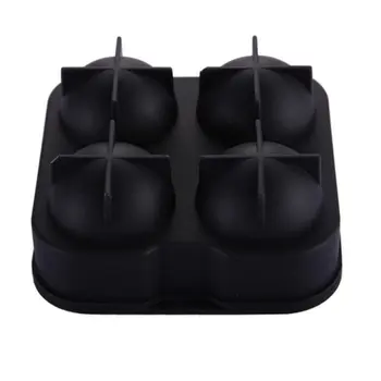 

1 pcs 4 silicone ice hockey molds round ice tray molds bar ice maker easy to release silicone ice tray