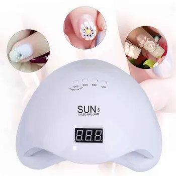 

48W Digital Display UV LED Lamp 4 Timer Presets Nail Dryer Professional Manicure Portable Gel Polish Machine Fast Curing Smart