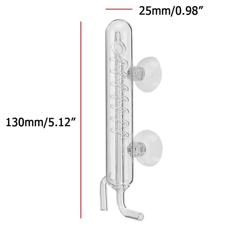 1 шт. аквариумный резервуар CO2 диффузорный пузырь счетчик спиральное стекло регулятор распылителя для установки резервуара с присоской СО2 оборудования