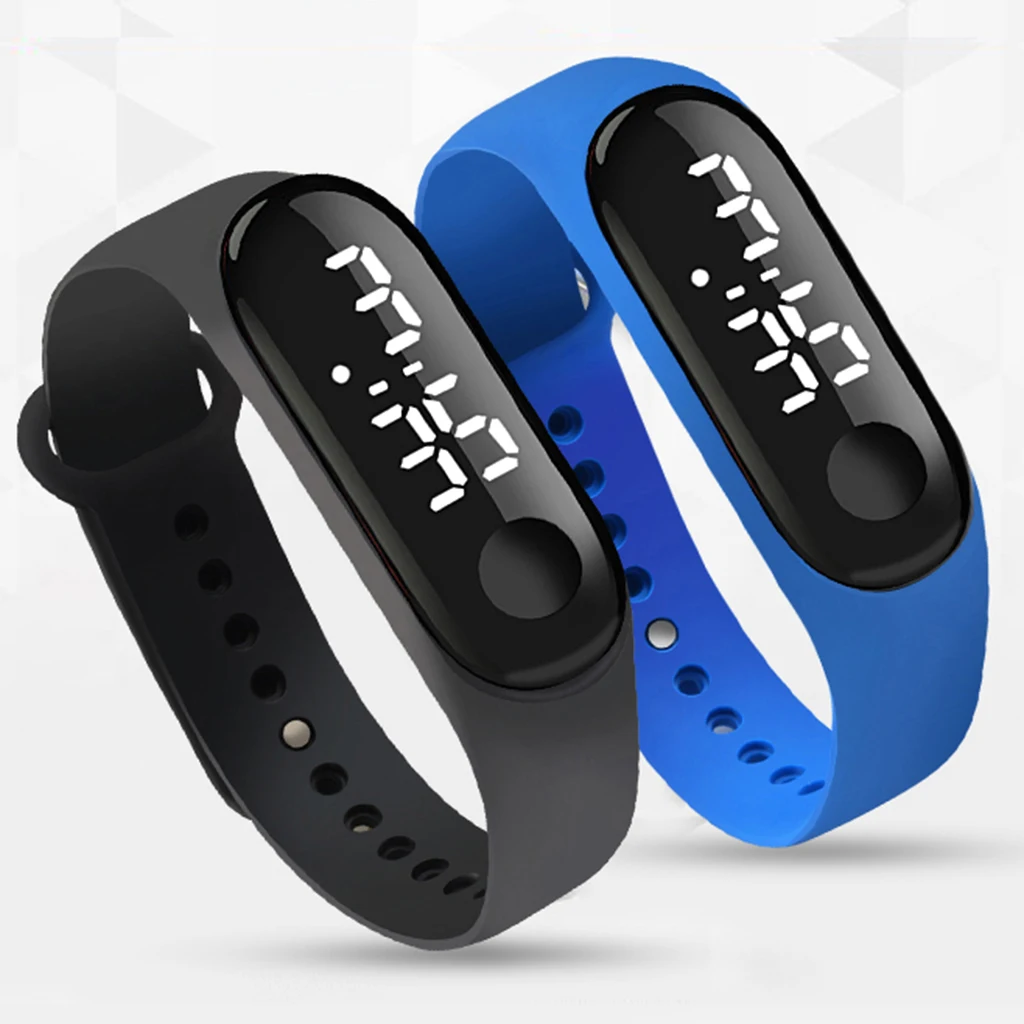 

LED Digital Wrisatband Smart Watch Luxury Touch Screen Silicone Strap Wristwatch Watch Smart Bracelet Band High Quality 2019 New