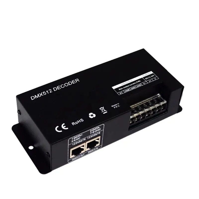 4 канала 24A RGBW DMX 512 светодиодный декодер контроллер DMX диммер используется для DC12-24V RGBW RGB светодиодные ленты
