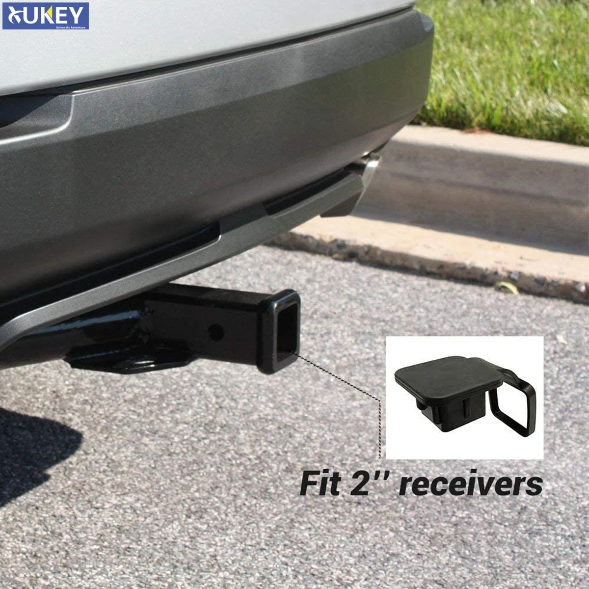 Auto Trailer Hitch Cover Plug Caps Rubber Toyota RAV4 Tundra Tacoma Highlander Land Cruiser 4Runner Accessories 1Pc 2 Inch