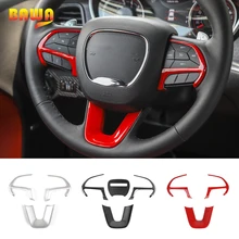 BAWA Interior Mouldings Steering wheel sticker for Dodge Challenger+ Decoration Trim Strip for Dodge Charger