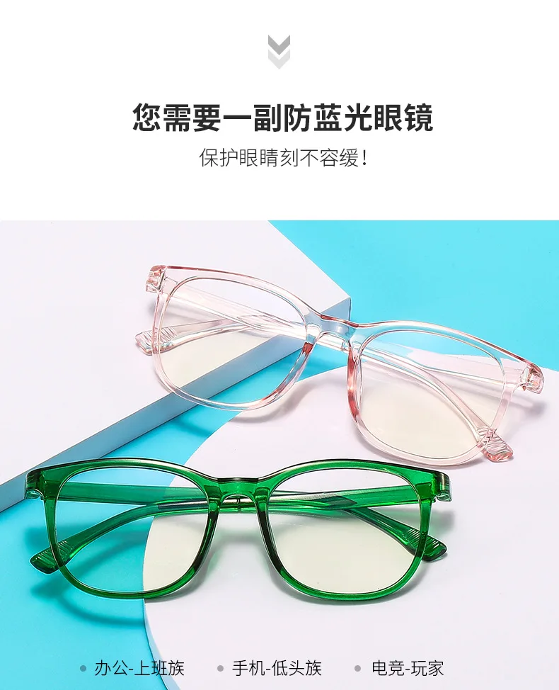 Transparente Runde Computer Brille Rahmen Frauen Männer Anti Blau Licht Rund Brillen Blockieren Optische Spektakel Brillen – Detail 5
