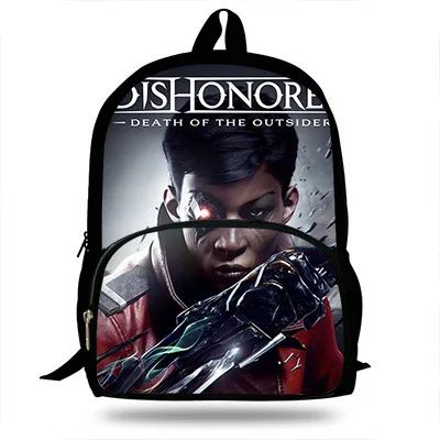 16d8871 16 дюймов девочки Dishonored Рюкзак Набор для детей поп игра печать школьные сумки для подростков мальчиков ежедневный рюкзак - Цвет: 16d8871
