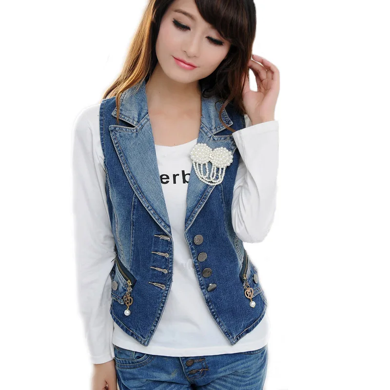 denim waistcoat for ladies