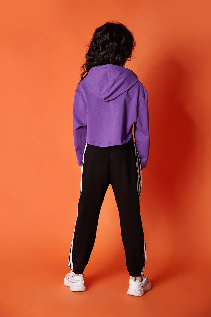 Summer girls clothes set Long Sleeve 2019 8 10 12 14 16 Years jazz dance costumes for kids hip hop hoodie top costume kids Girls (9)