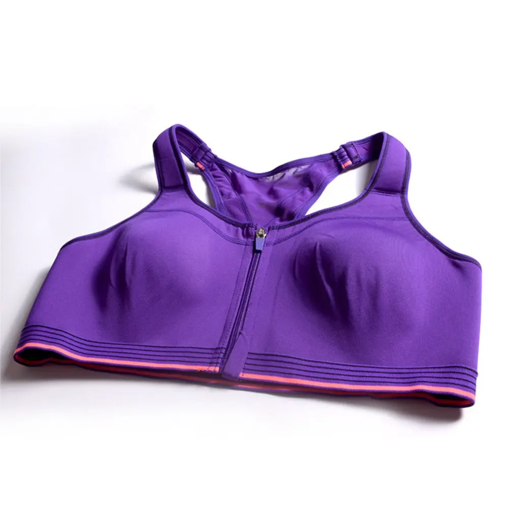 Breathable Comfortable Underwear Large size zipper sports vest bra steel ring-free Women Comfortable Underwear 08S