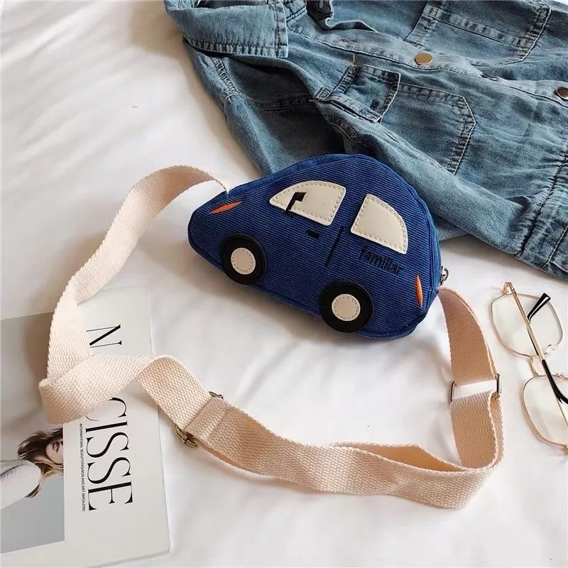 car bag- blue Детская сумка принцесса модная маленькая девочка сумка через плечо детская Автомобильная игрушка из мультфильма мальчик ноль кошелек - Цвет: car bag- blue