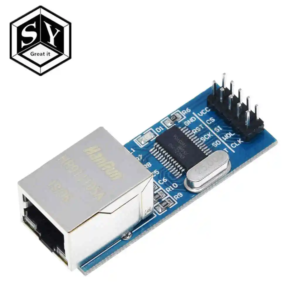 1 шт. Great IT ENC28J60 Ethernet LAN сетевой модуль SPI порт для Arduino 51LPC AVR ARM PIC - Цвет: ENC28J60 mini