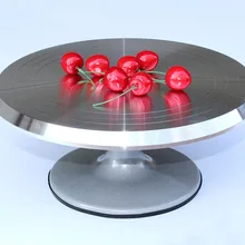 Инструмент для выпечки, 12 дюймов, сплав, крепится, крем, украшение торта, серебристый металл, поворотный стол, вращающаяся настольная подставка, основание, поворот вокруг