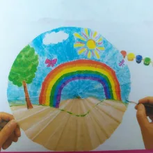 Маленький бумажный зонтик с ручной росписью, цветной рисунок, граффити, зонтик для детского сада, пустой зонтик, мини бумажный зонтик, цветок F