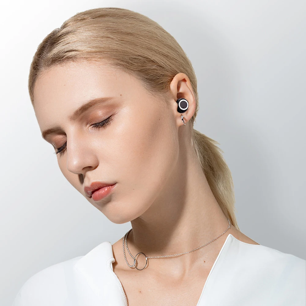 HANGRUI Bluetooth 5,0 Беспроводная Спортивная гарнитура TWS мини наушники в ухо 8D стерео двойные наушники зарядное устройство коробка с микрофоном Мобильная мощность