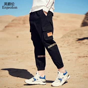 

Enjeolon 2020 New Men's Cargo Pants Brand Casual Joggers Trousers Multi-pocket Hip-hop Pants Streetwear Plus Size K6875