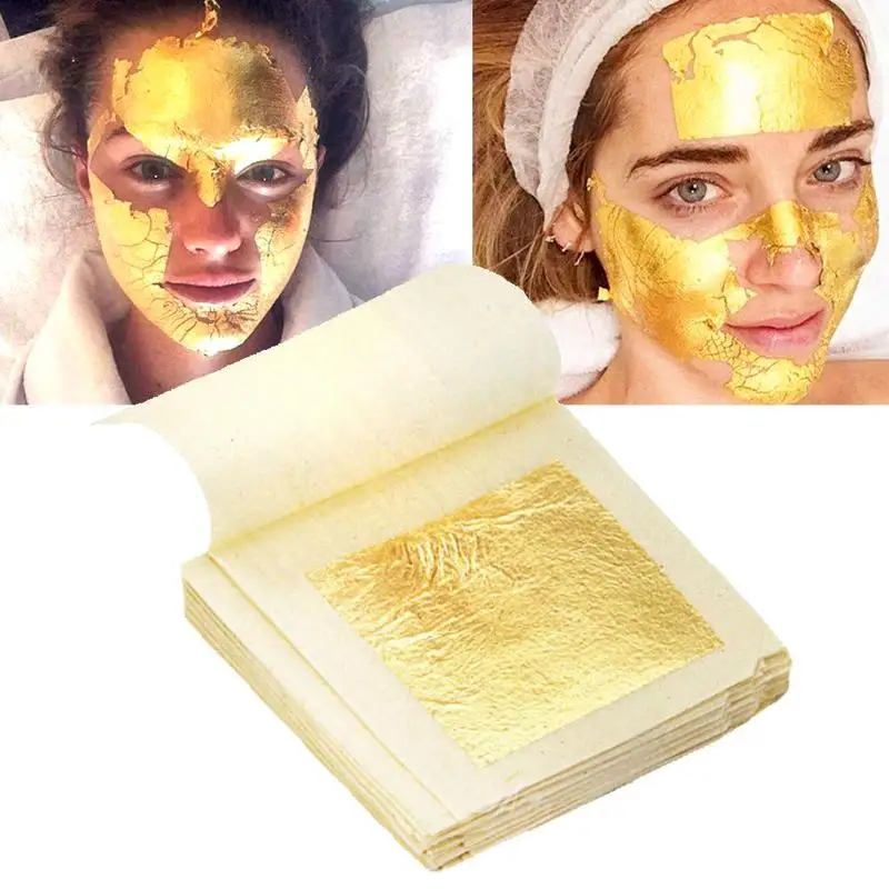 

Gold Foil Mask Sheet Spa 24K Gold Face Mask Thailand Beauty Salon Equipment Anti-Wrinkle Lift Face Beauty Care 4.33*4.33cm