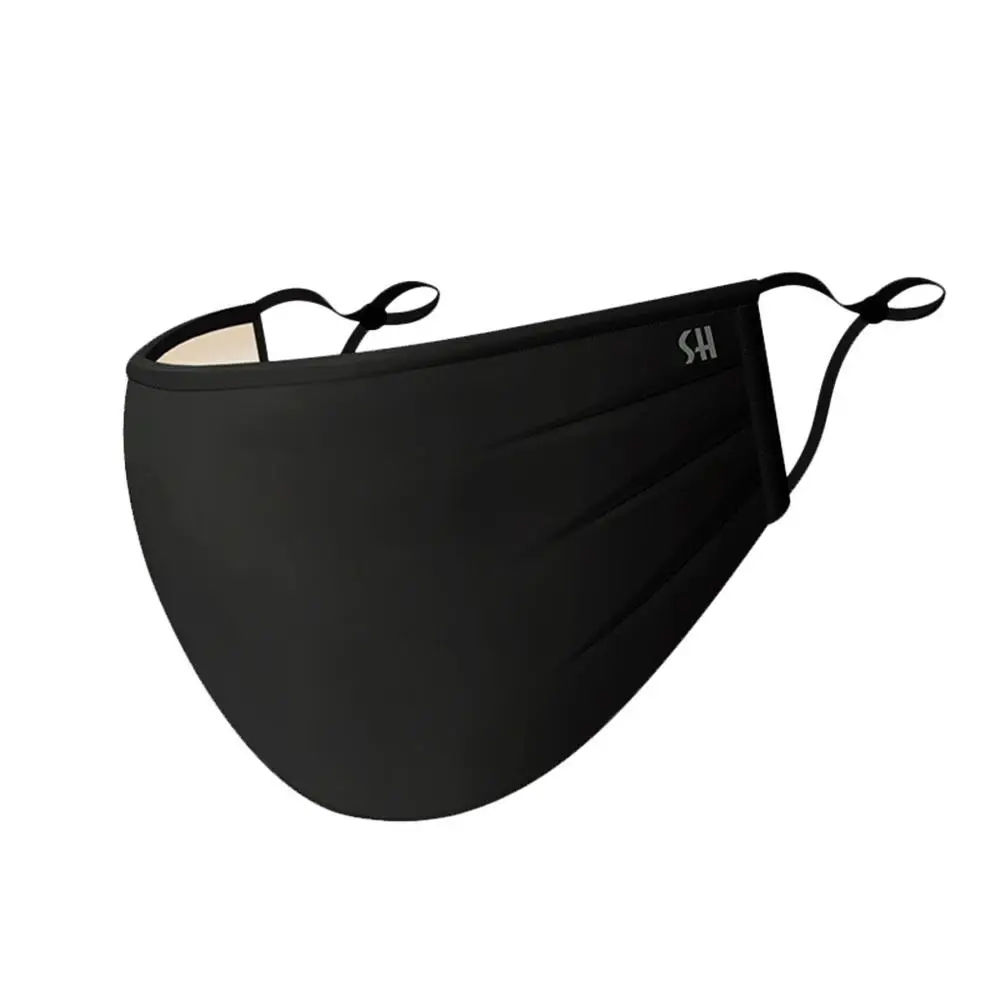 A Breathable Mesh Design Winter Warm Mask For Men Women Fleece Earmuffs Riding Ski Snowboard Half Face Mask - Color: A