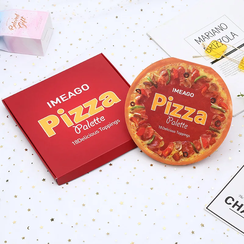 Europeu e Americano Popular Maquiagem Bandeja Pizza Eyeshadow Fosco Pearlescent 18-color 2 18-color eyeshadow fosco pearlescent eyeshadow bandeja