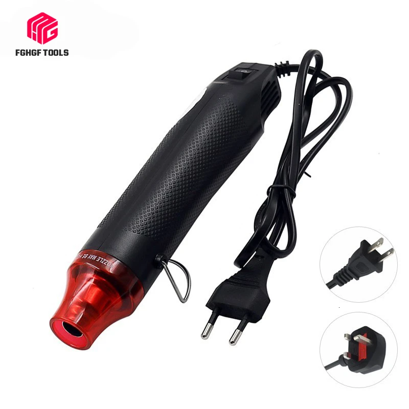 

FGHGF Mini 110V 220V Electric Heat Airsoft Gun Pistol Hot Air Gun Power High Temperature DIY Tool Blow Dryer EU US EN Plug