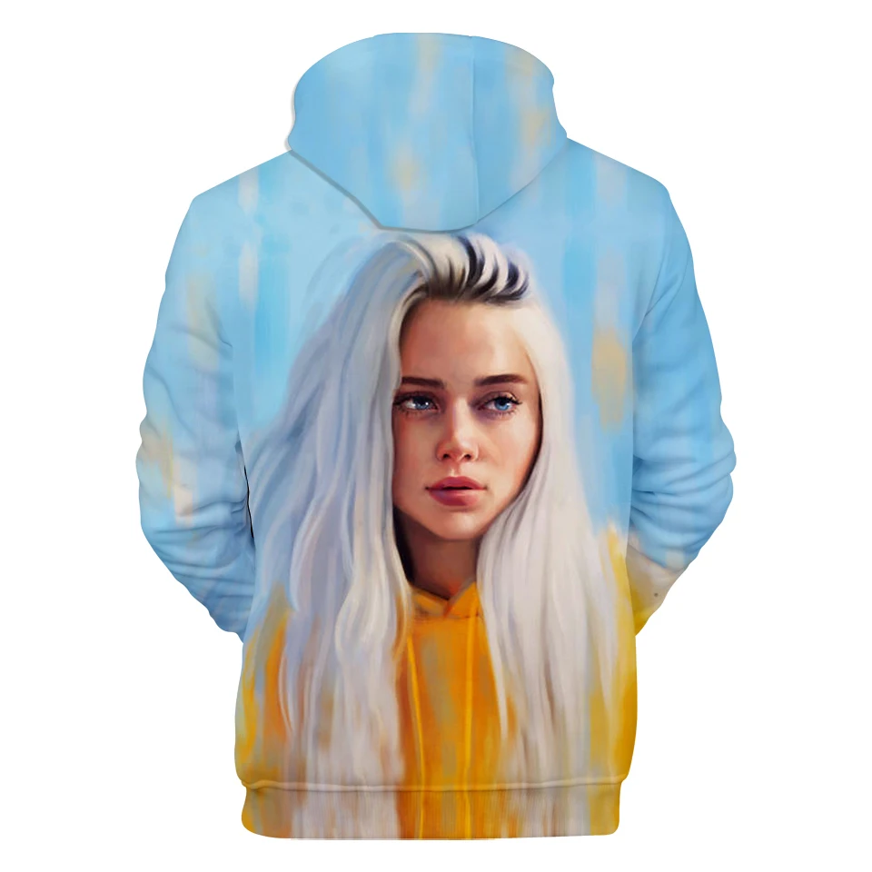 Billie Eilish/повседневные модные детские 3D толстовки с капюшоном Billie Eilish для мужчин и детей, пуловеры с 3D капюшоном для мальчиков и девочек, свитер