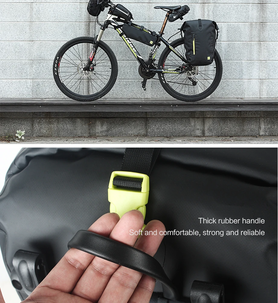 RHINOWALK 25L водонепроницаемые велосипедные сумки MTB велосипедная задняя стойка Сумка полная многофункциональная дорожная велосипедная сумка для багажника заднего сиденья