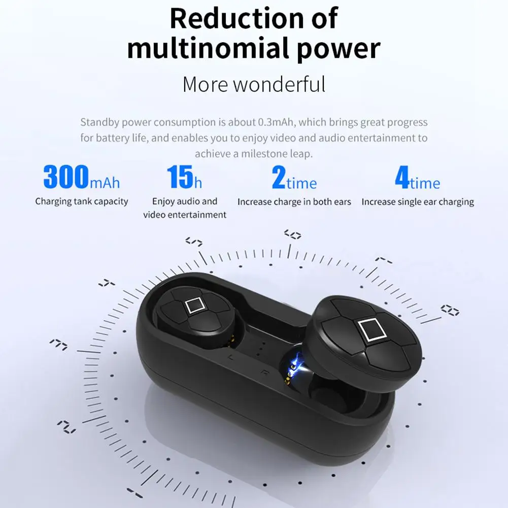 V5TWS Bluetooth гарнитура 5,0 Беспроводной с низким энергопотреблением спортивные Bluetooth наушники Шум сокращения для бега и Пеший Туризм