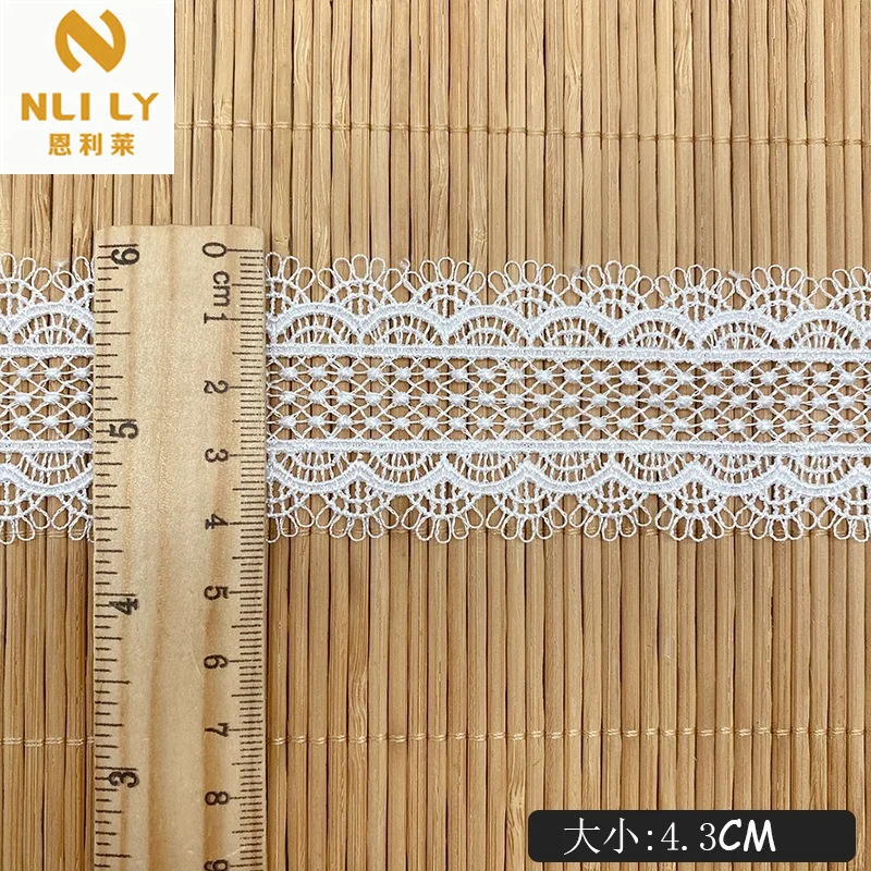 

15 Yards Width 4.3CM Water Soluble Computer Embroidery Lace Trim Lace Belt Tape