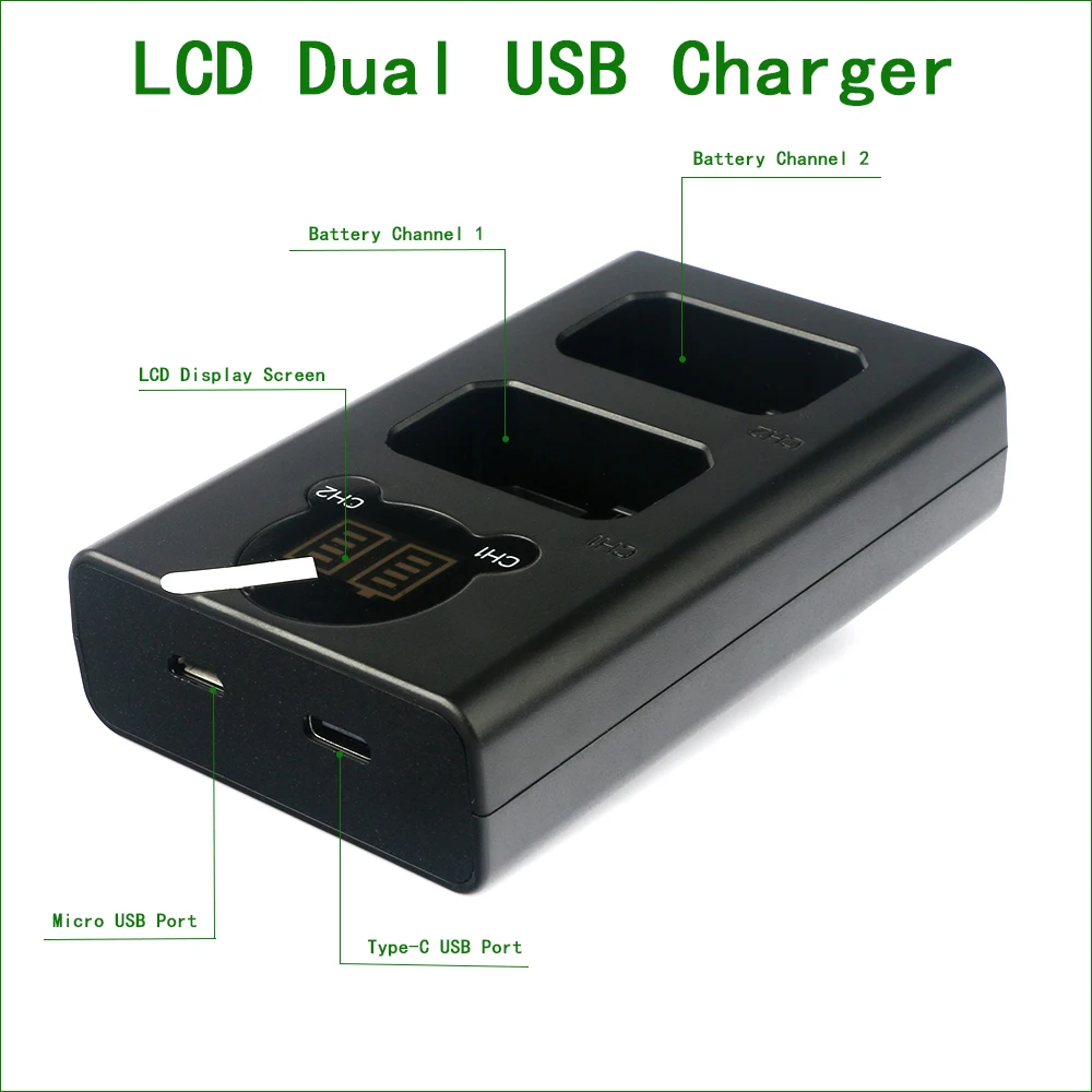 EN EL15 Батарея + Dual USB Зарядное устройство для Nikon EL15a EL15b EL15e D500 D600 D610 D750 D800 D810 D850 1