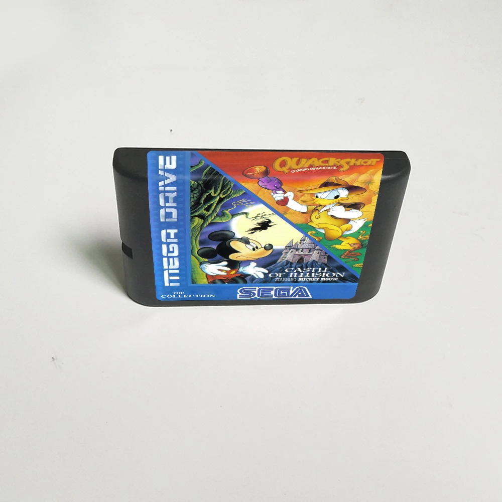 Игра Замок Иллюзии в starring Mick Mouse QuackShot - 16 бит MD игровая карта для Sega Megadrive Genesis