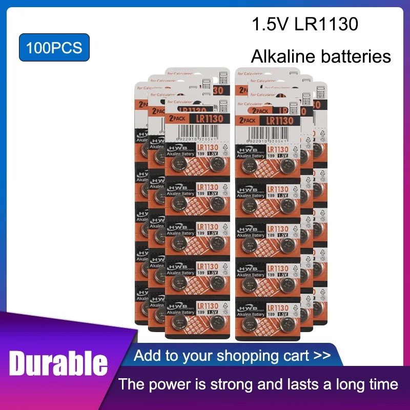 100PCS 100 Genuine wholesale SR1130 G10 V10GA 389 Alkaline Button Cell