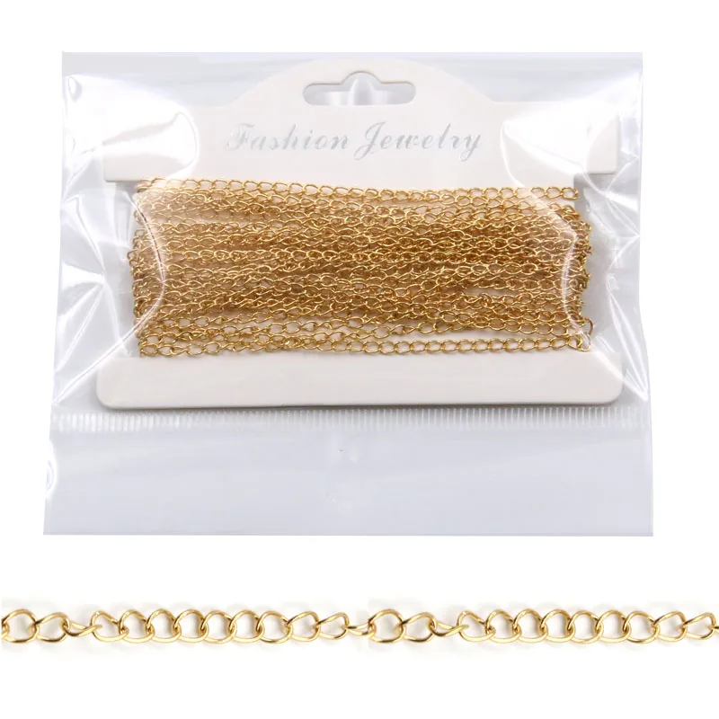 5 Meter 3 Größe 2 Farbe Edelstahl Polieren Halskette Schwanz Ketten Für DIY Schmuck Machen Materialien Handgemachte Liefert – Detail 7