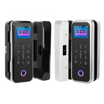 

2.4in Color Screen Fingerprint Password Card Remote Control Smart Lock with Attendance for Glass Single Double Door cerradura