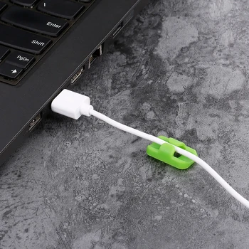 

12pcs Universal Wire Tie Self-adhesive Rectangle Cord Management Winder Cable Holder Organizer Mount Clip Clamp