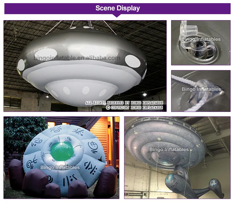 Надувной c доставкой, UFO/PVC, 2,5 метров, подвесной, UFO air fiiled, серое пятно, модель, реклама, заказное украшение пространства