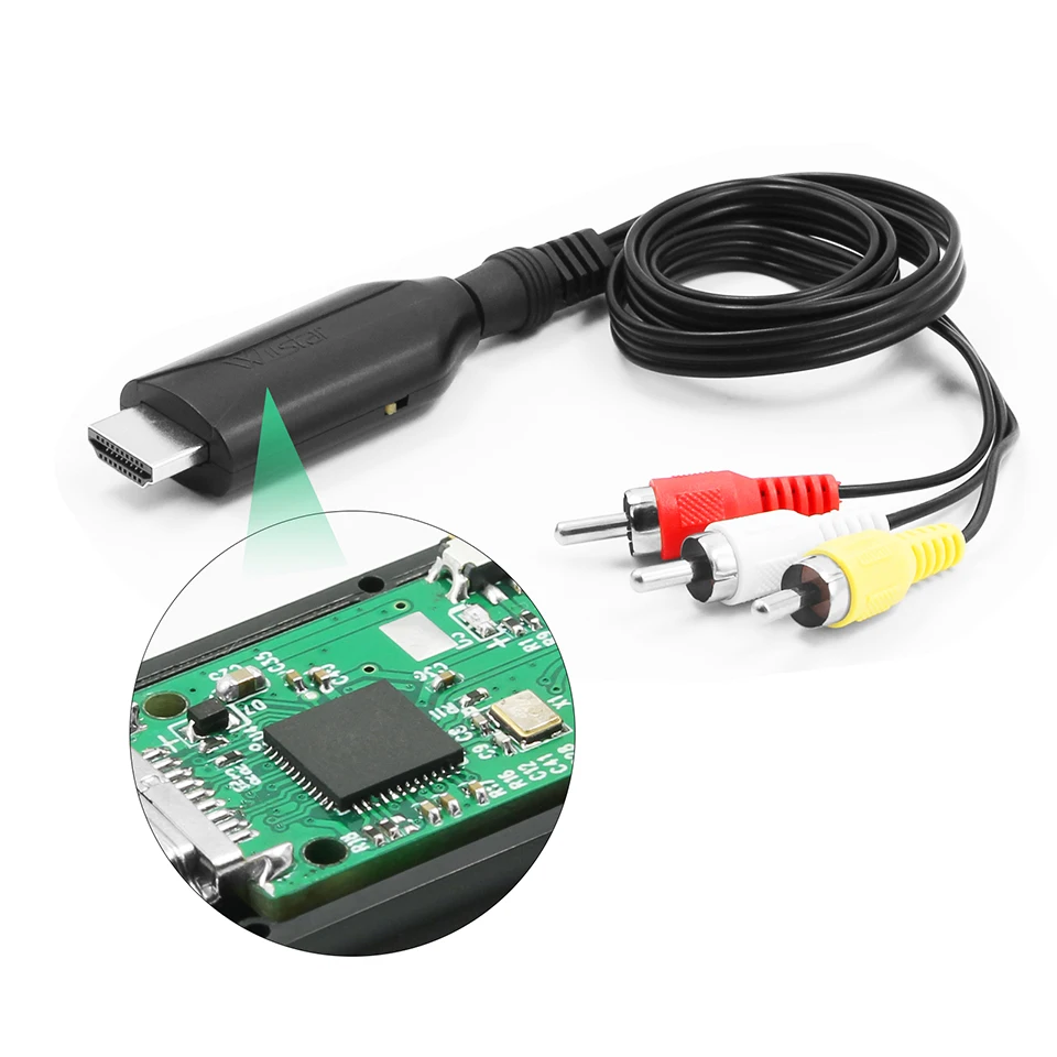 Hdmi إلى rca av محول محول hdmi2av ntsc pal كامل hd...