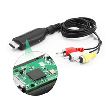 Adaptateur mâle HDMI vers RCA AV/CVBS 4K, convertisseur vidéo HD, câble vers RCA AV/CVSB L/R, vidéo 1080P, Mini HDMI vers AV, Support NTSC PAL 