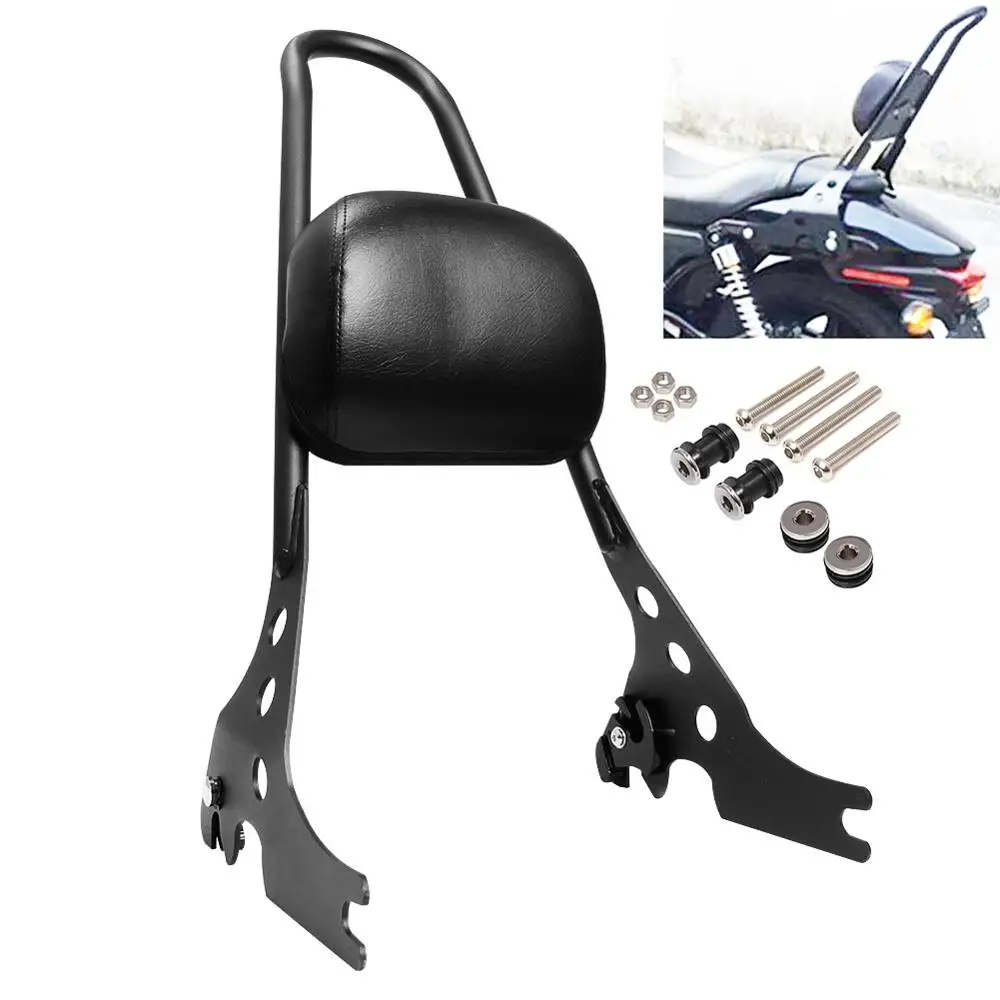 Adjustable Detachable Rear Passenger Backrest Sissy Bar Seat Pad For Harley Sportster XL 883 1200 2004-up | Автомобили и