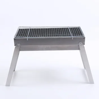 

1PC Barbecue Grill Rustproof Portable Long Service Life Stainless Steel BBQ Grill for Patio Outdoor Party