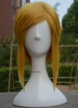 

The Legend of Zelda: Breath of the Wild Link Cosplay Wigs Short Golden Blonde Heat Resistant Synthetic Hair Wig + Wig Cap