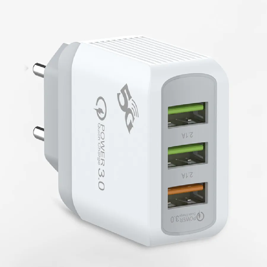 Купить Для светодиодных 3Usb Qc3. 0 мобильный телефон зарядное устройство для быстрой | Зарядные устройства для телефонов (4001275347108)