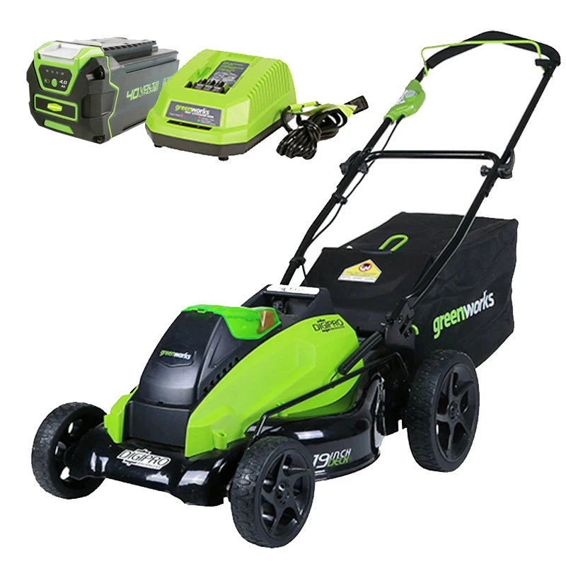 Greenworks 19-дюймовый 40V 800W Аккумуляторная электрическая газонокосилка