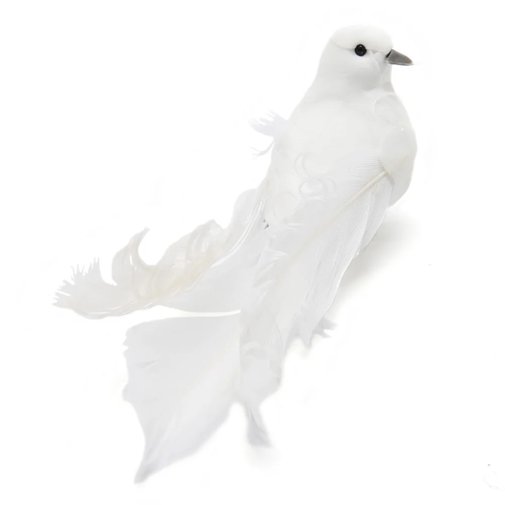Artificial Feather Bird Decoration 12pcs/set Simulation Birds Foam Pigeon Window Craft Ornaments For Home Garden Living Room