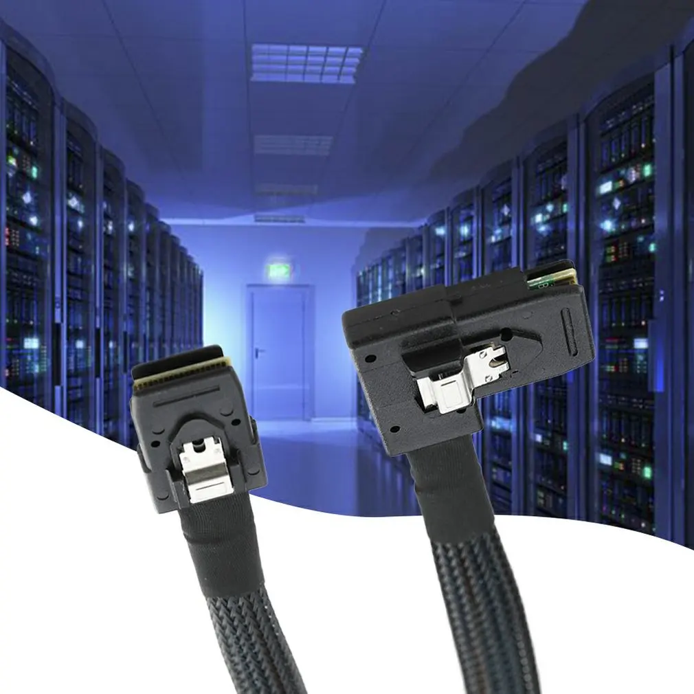 Mini Sas Line Sff-8087 к Mini Sas 36P Sff-8087 90 градусов Боковой изгиб карточная линия