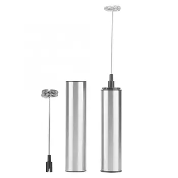 

Household Electric Rechargeable Milk Frother Kitchen Mixer Blender Kitchen Utensils with USB Port Stainless Steel