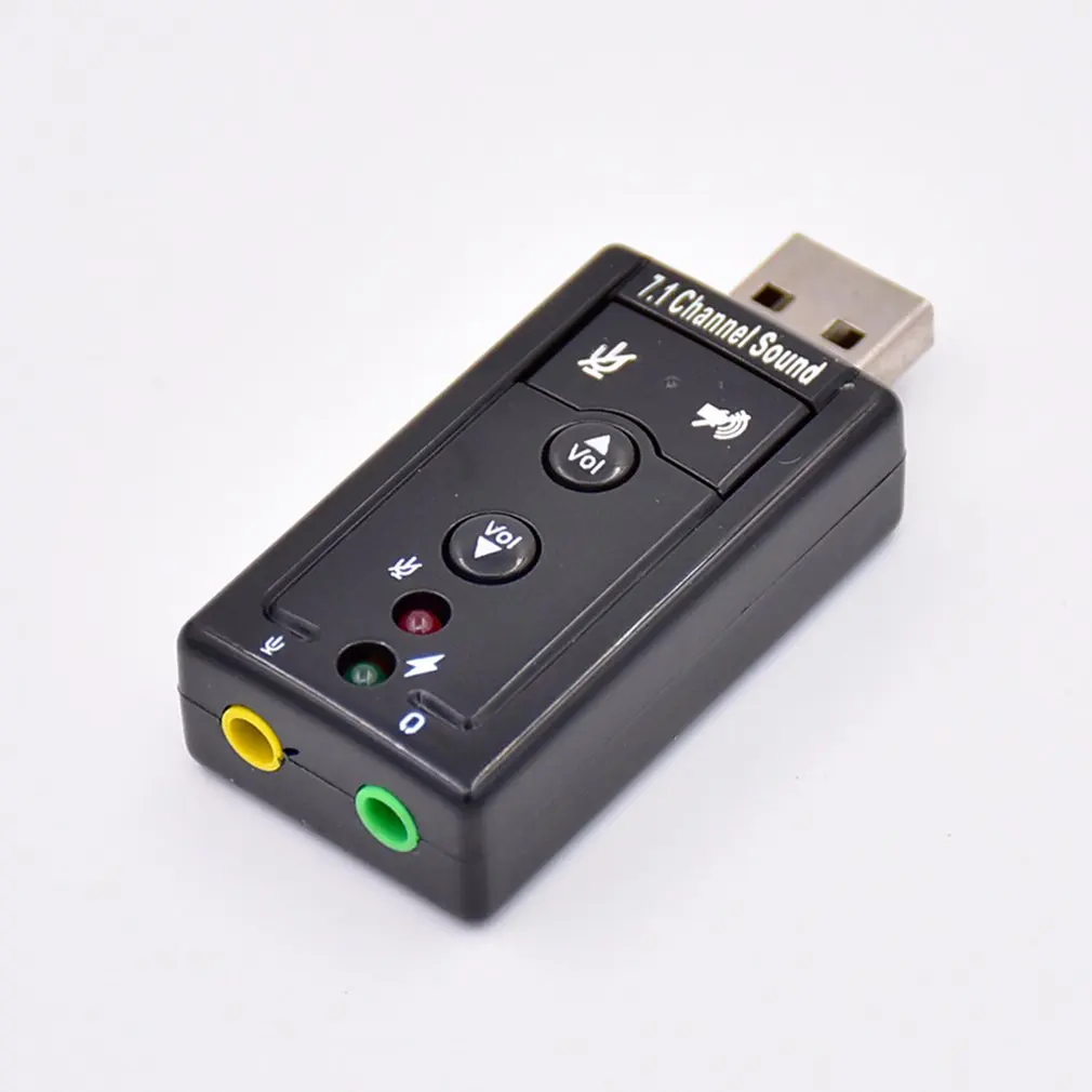 7,1 Внешняя USB звуковая карта USB к разъему 3,5 мм аудио адаптер для наушников Micphone Звуковая карта для Mac Win Compter Android Linux